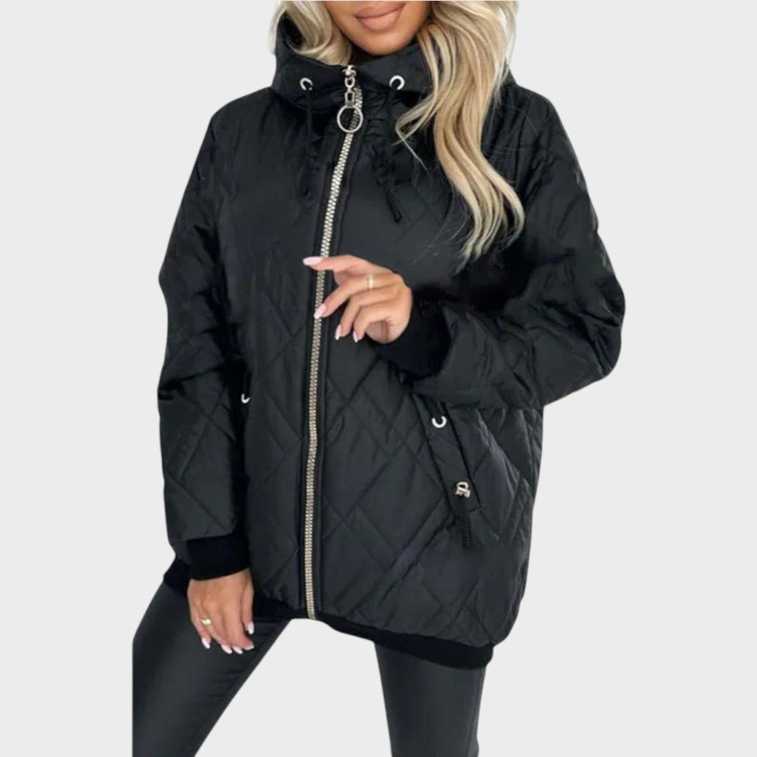 Delianne Quilted Hooded Jacket