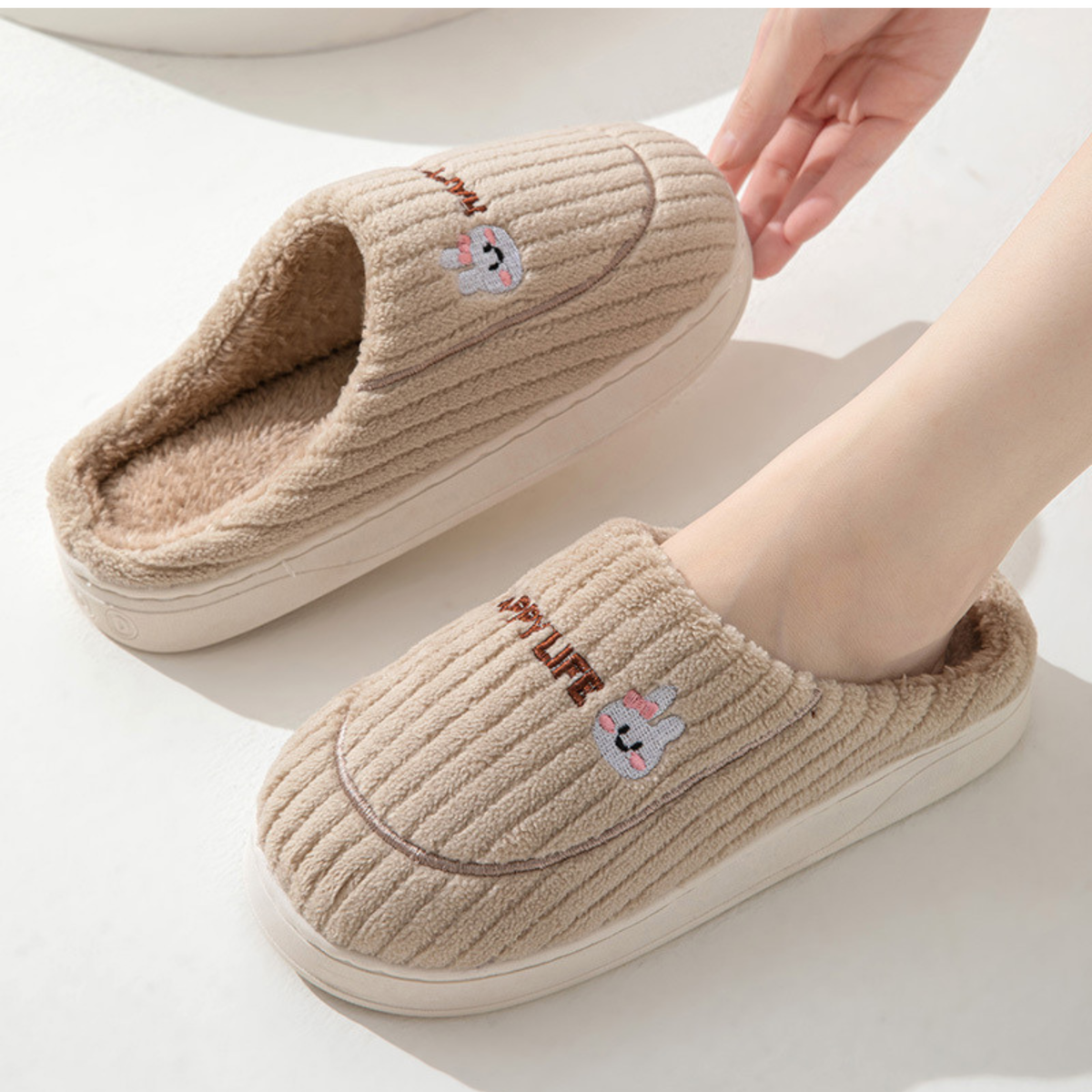 DAMINI™ - Comfy Fluffy Indoor Plush Non-Slip Slippers