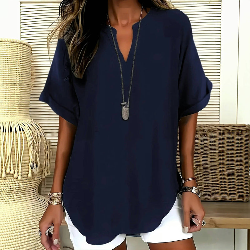 SONYA – RELAXED V-NECK BLOUSE