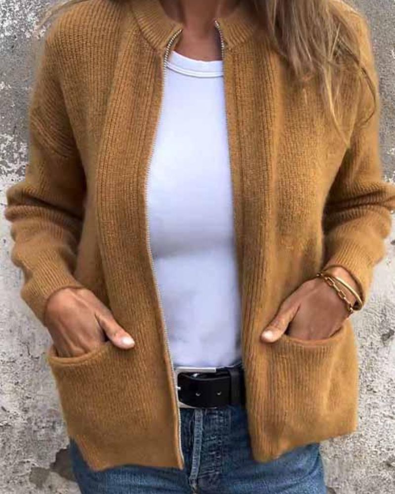 RINA - COZY ZIP-UP CARDIGAN