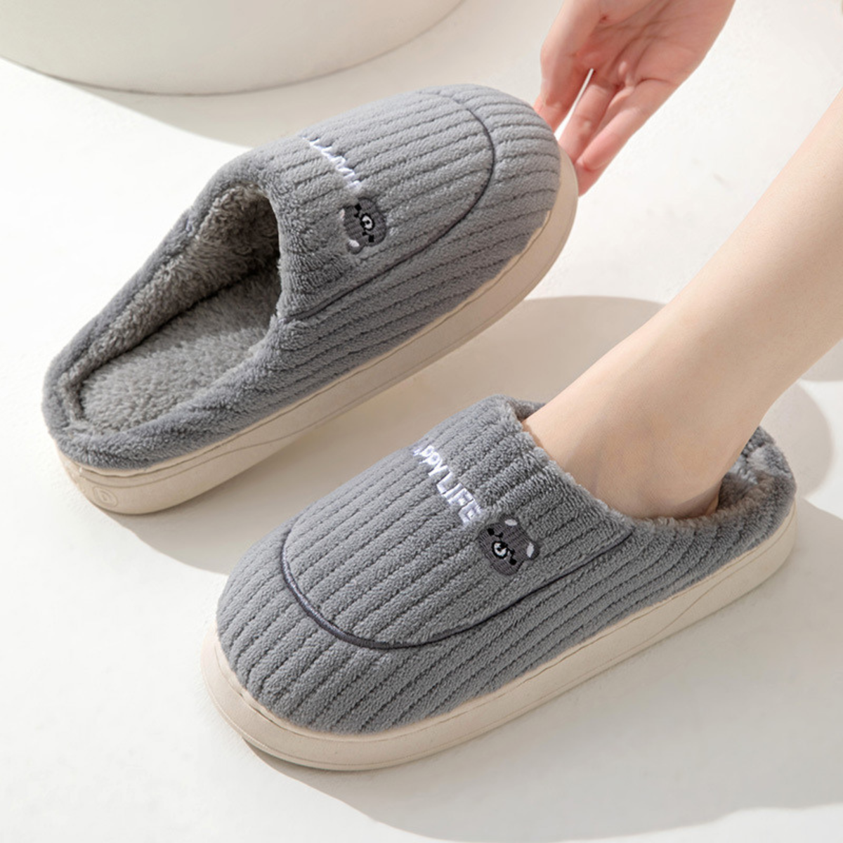 DAMINI™ - Comfy Fluffy Indoor Plush Non-Slip Slippers