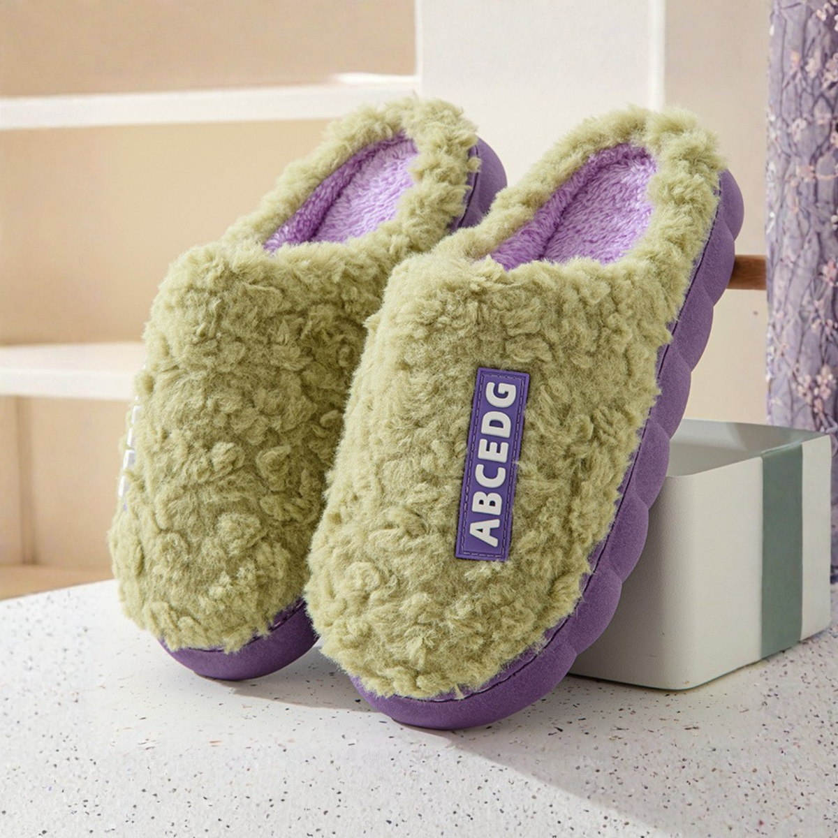 DAMINI™ - Comfy Fluffy Indoor Plush Non-Slip Slippers