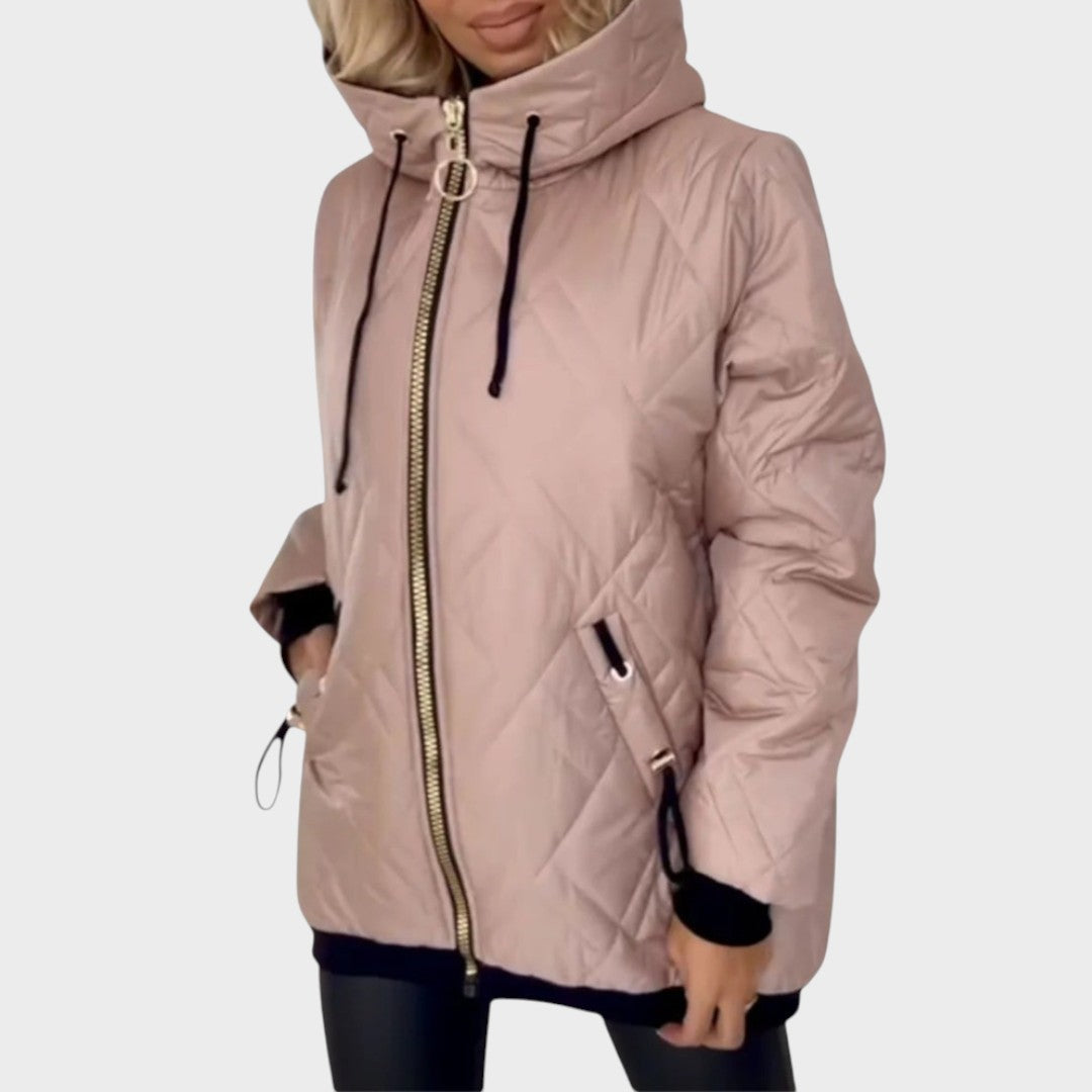 Delianne Quilted Hooded Jacket
