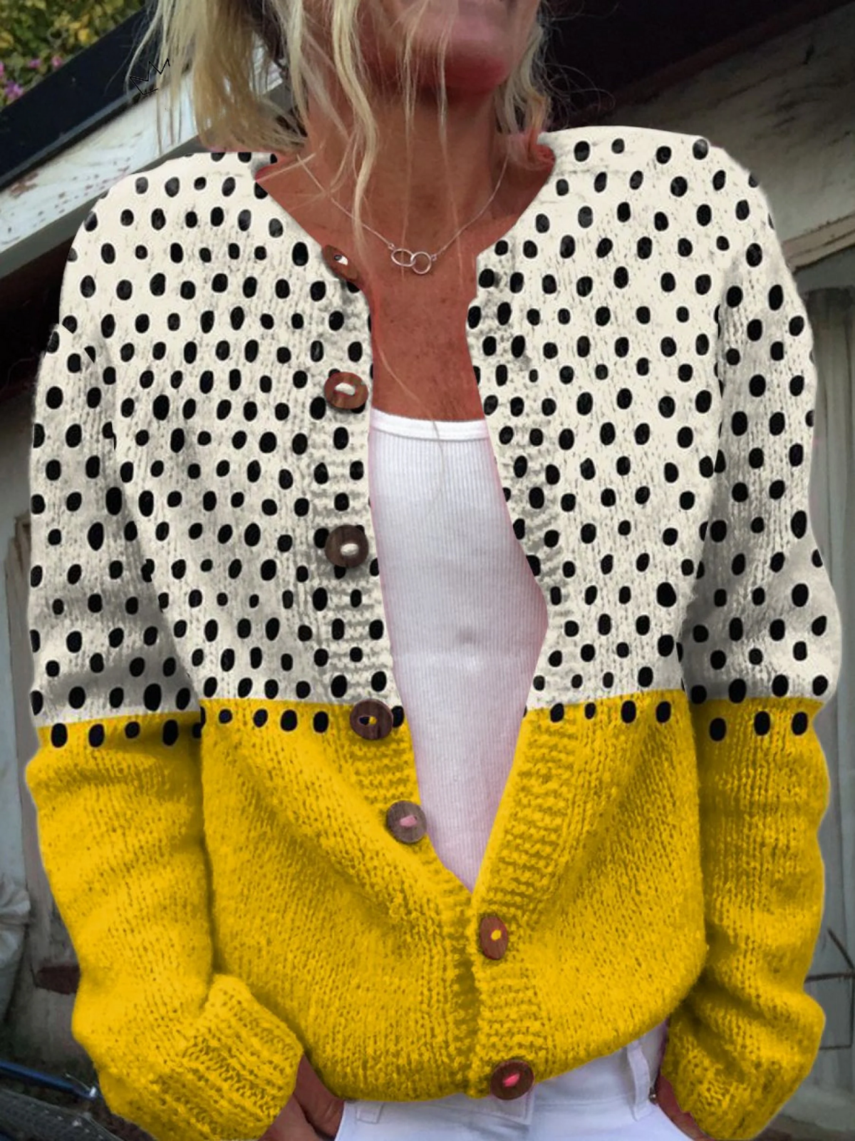 Junella | Vintage Print Cardigan