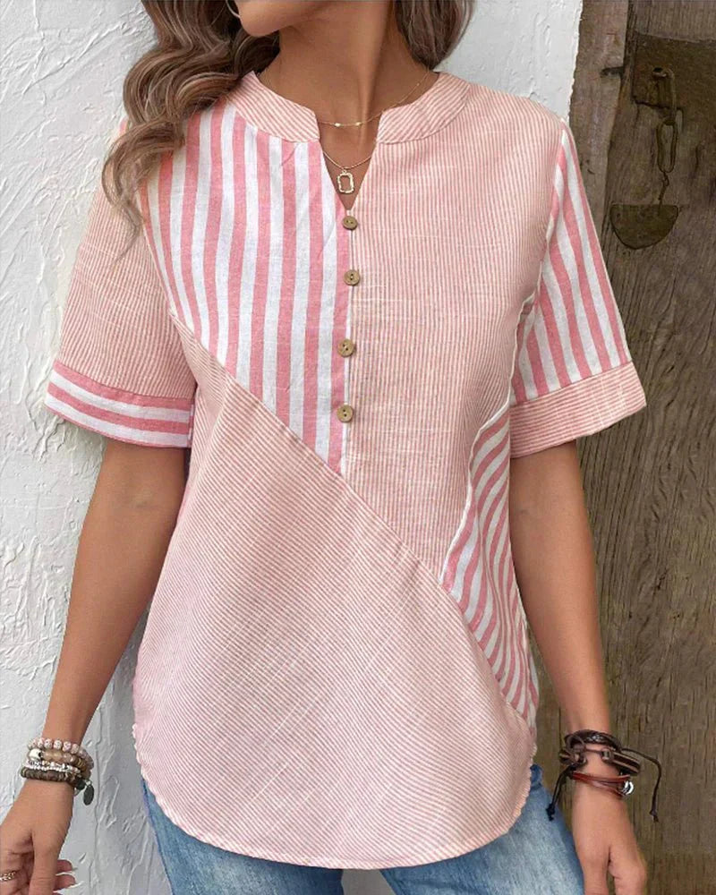 Marigold | Soft Striped Blouse