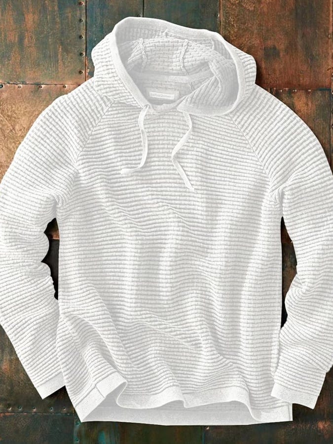 PETER – TEXTURED KNIT HOODIE