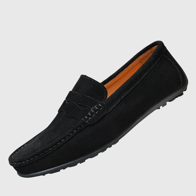 KATY – SUEDE PENNY LOAFERS