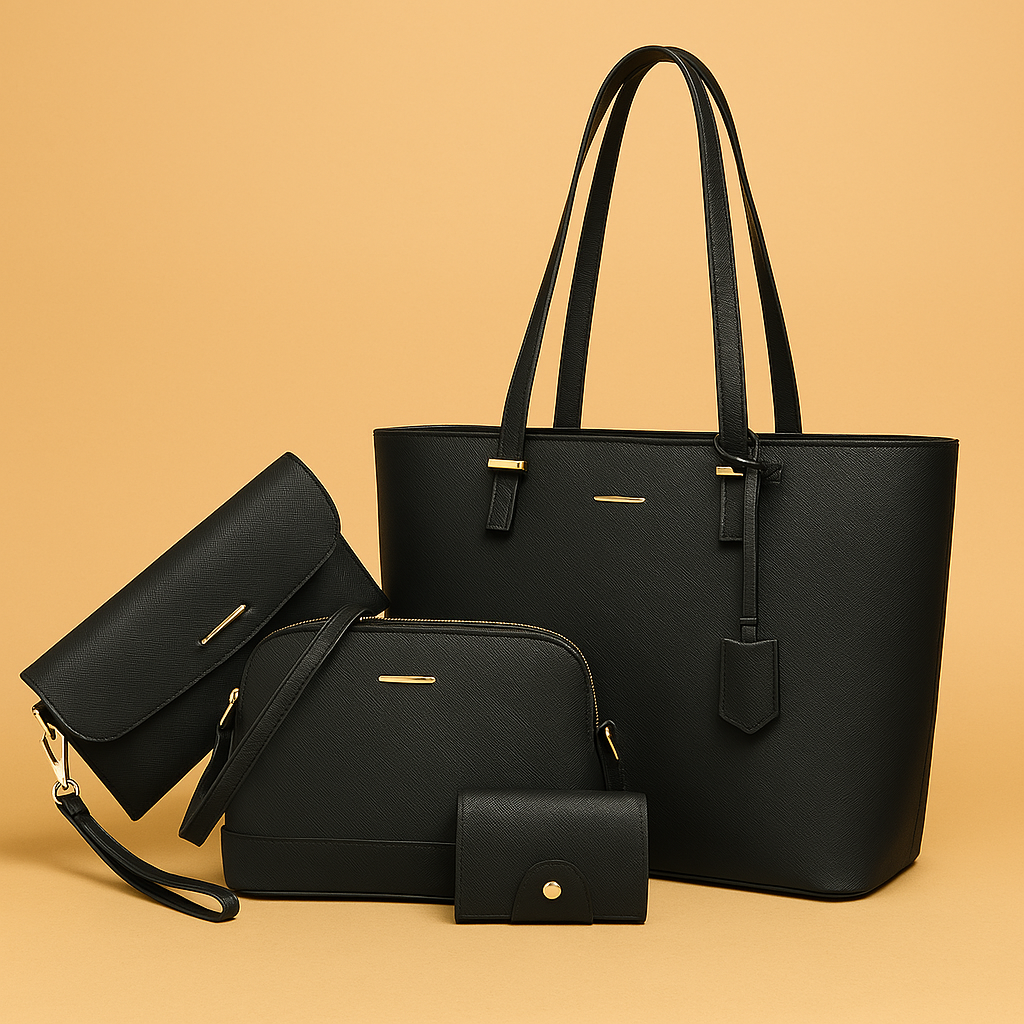 3-Piece Leather Handbag & Shoulder Bag Set