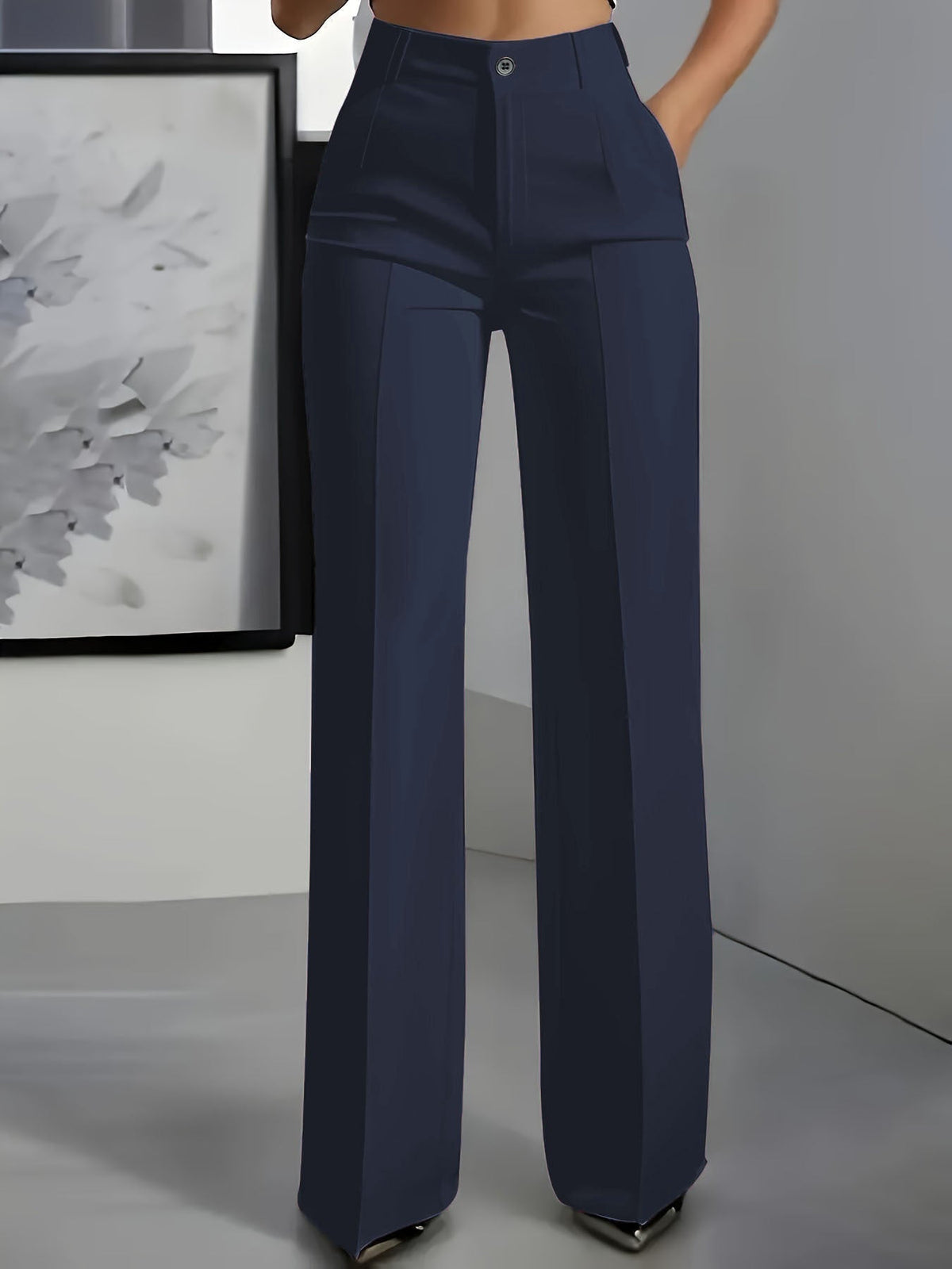 SOPHIA – PANTALON TAILLEUR À Jambes Larges ÉLÉGANTS