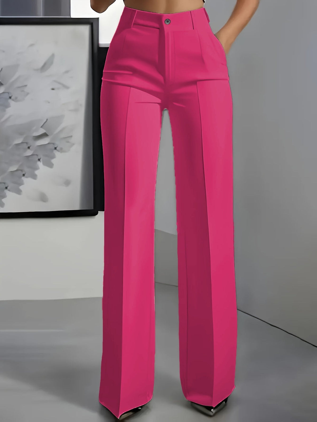 SOPHIA – PANTALON TAILLEUR À Jambes Larges ÉLÉGANTS
