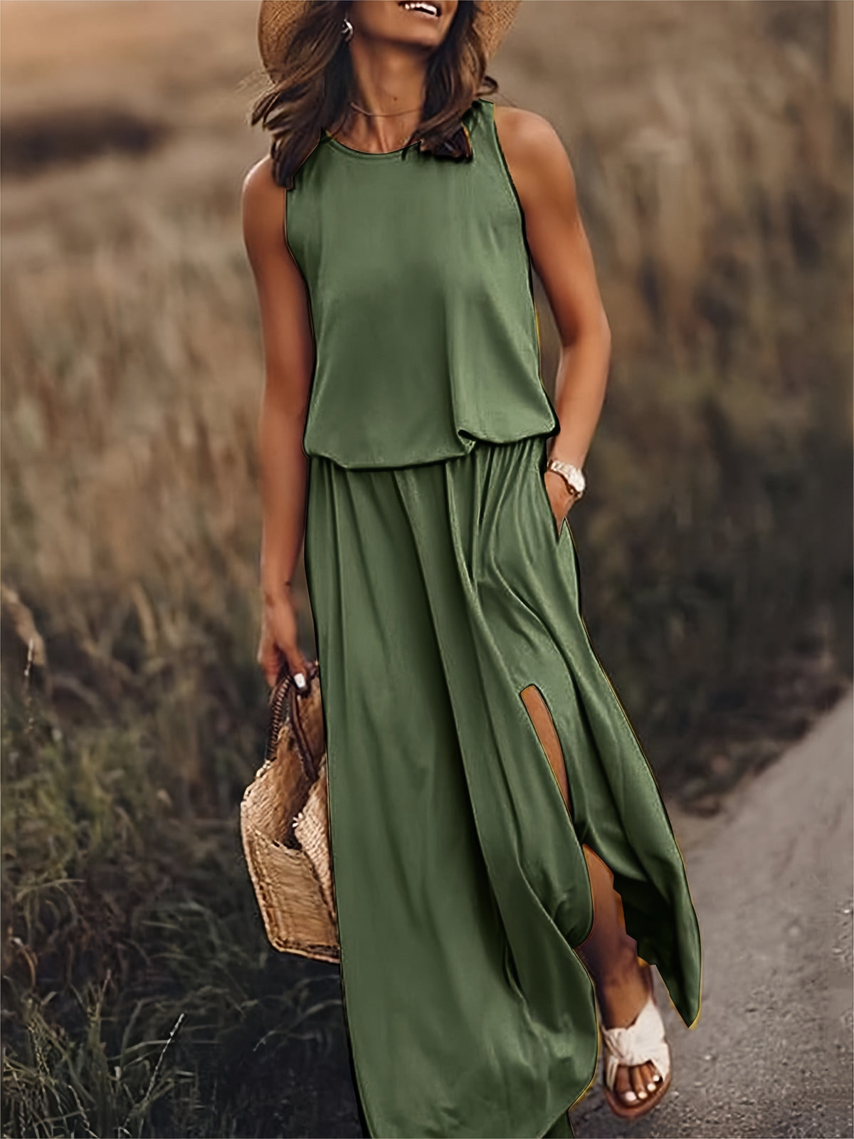 ROSALIA – SLEEVELESS FLOOR LENGTH DRESS