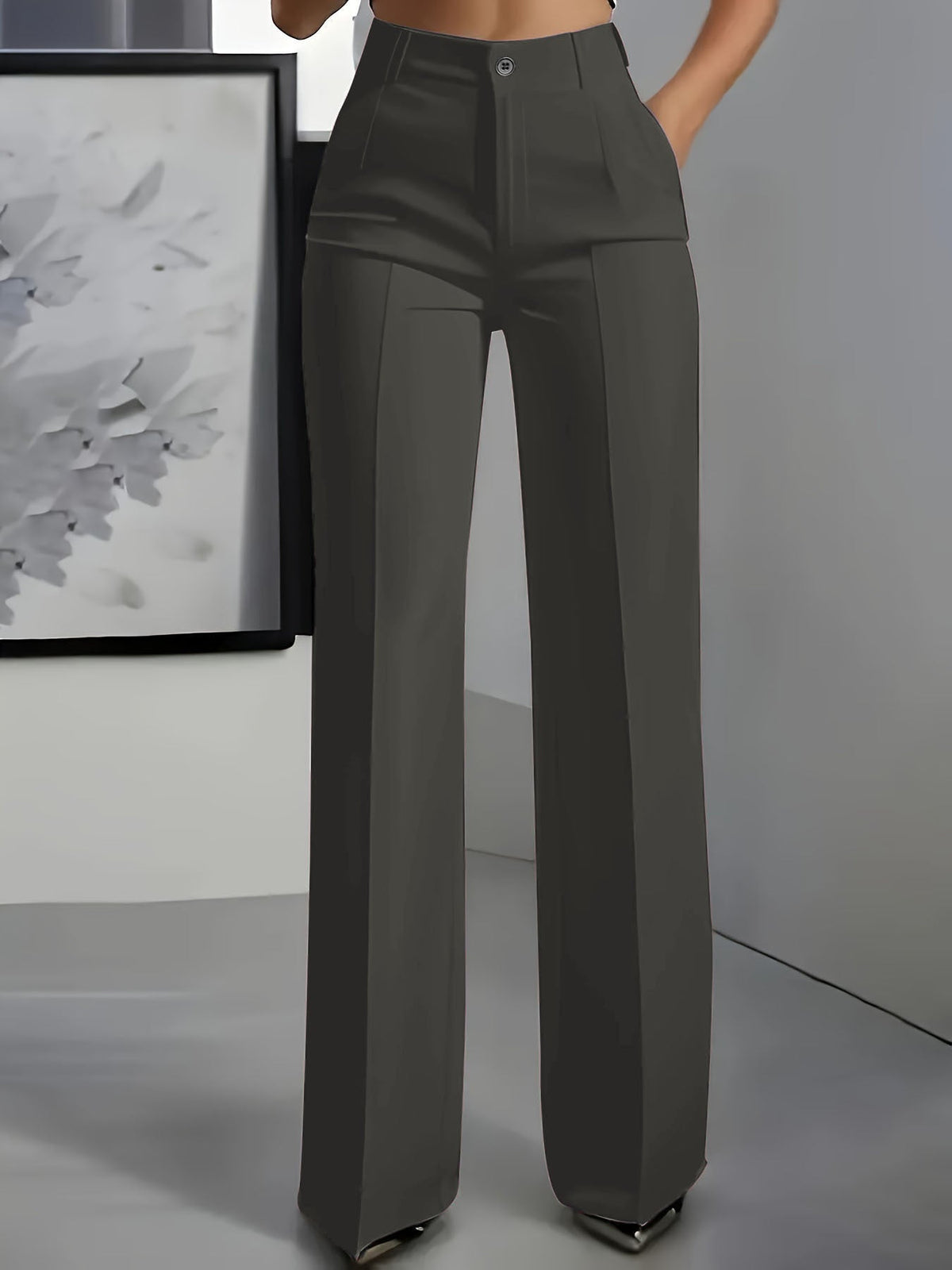 SOPHIA – PANTALON TAILLEUR À Jambes Larges ÉLÉGANTS