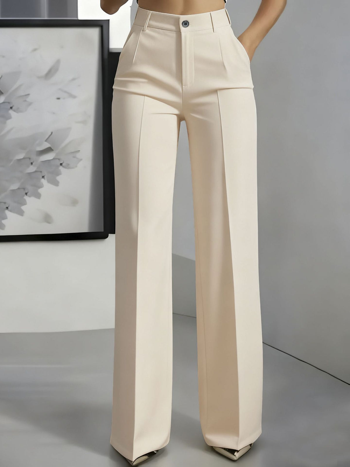 SOPHIA – PANTALON TAILLEUR À Jambes Larges ÉLÉGANTS