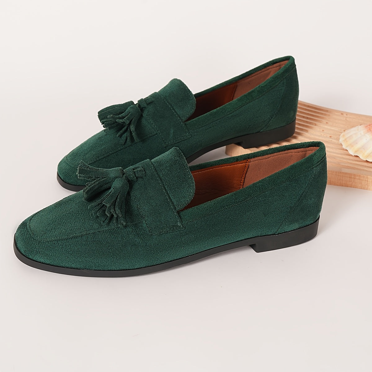Lorae | Textured Tassel Loafers