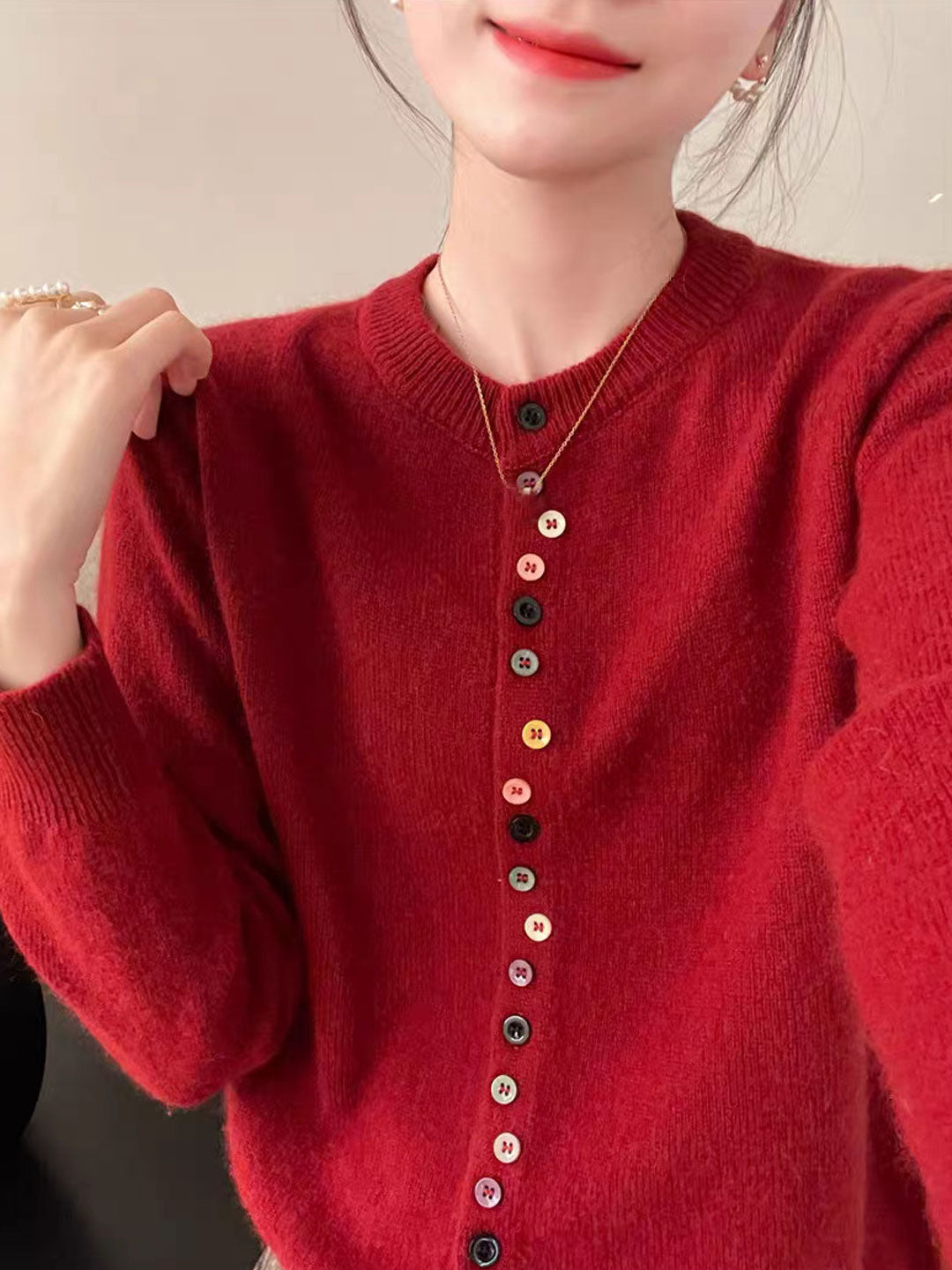 CANDY – FINE GAUGE ACCENT CARDIGAN