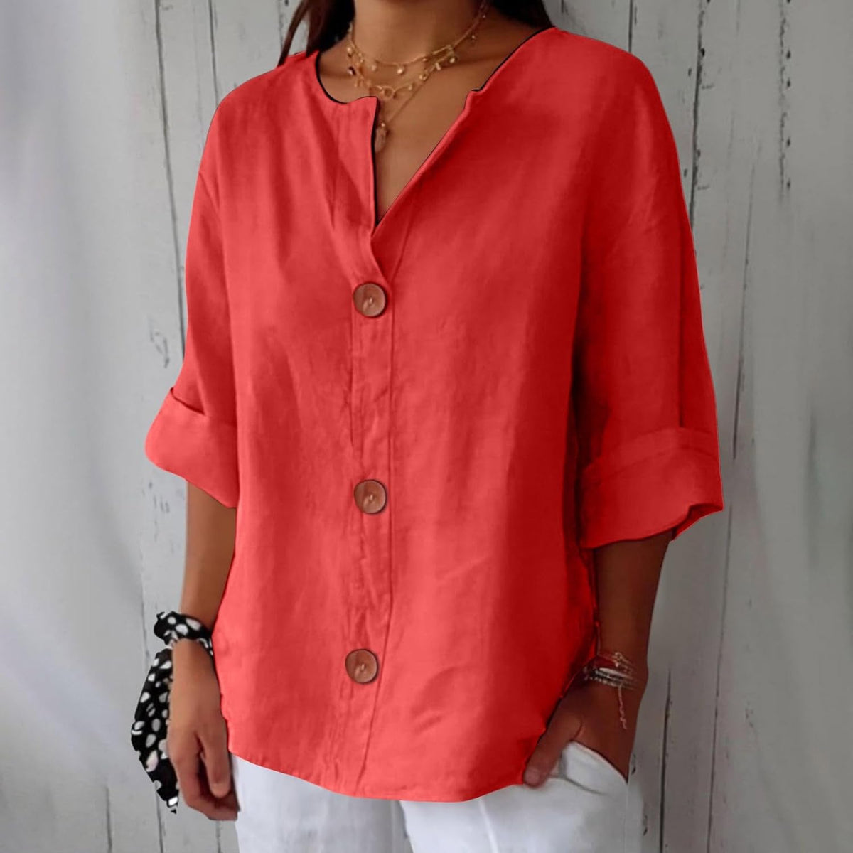 JULIA – RELAXED CHIC BUTTON BLOUSE