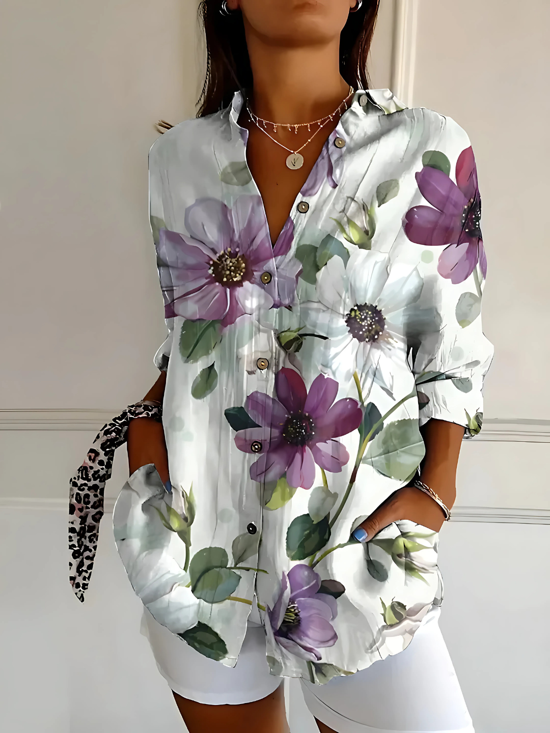 Yllona – Button-Up Relaxed Blouse