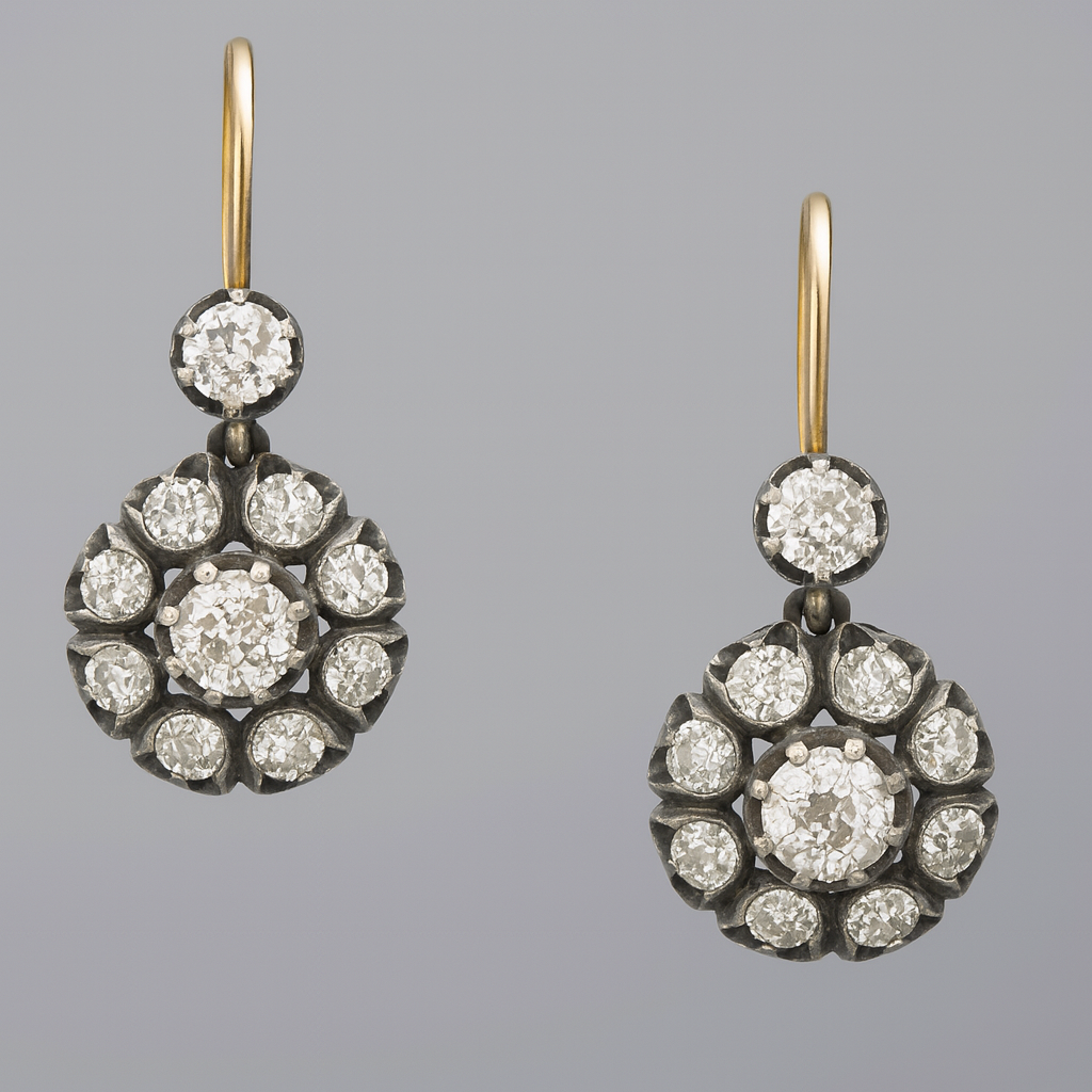 Vintage Gemstone Drop Earrings