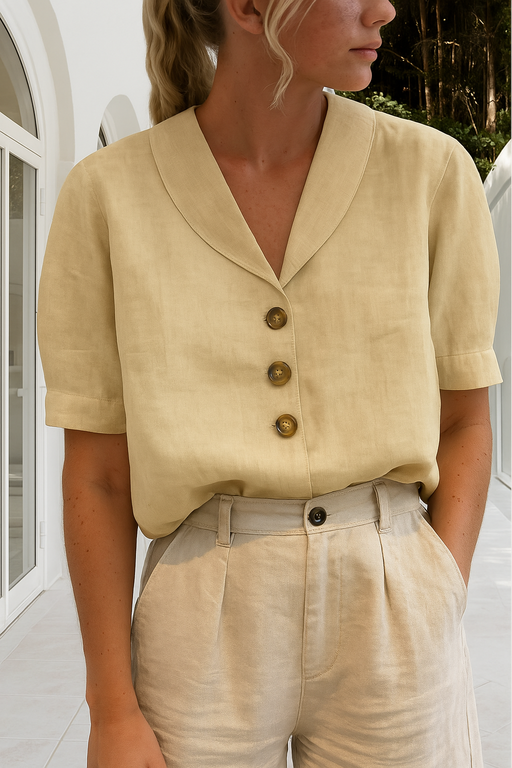 Evelinda - Elegant Casual Blouse