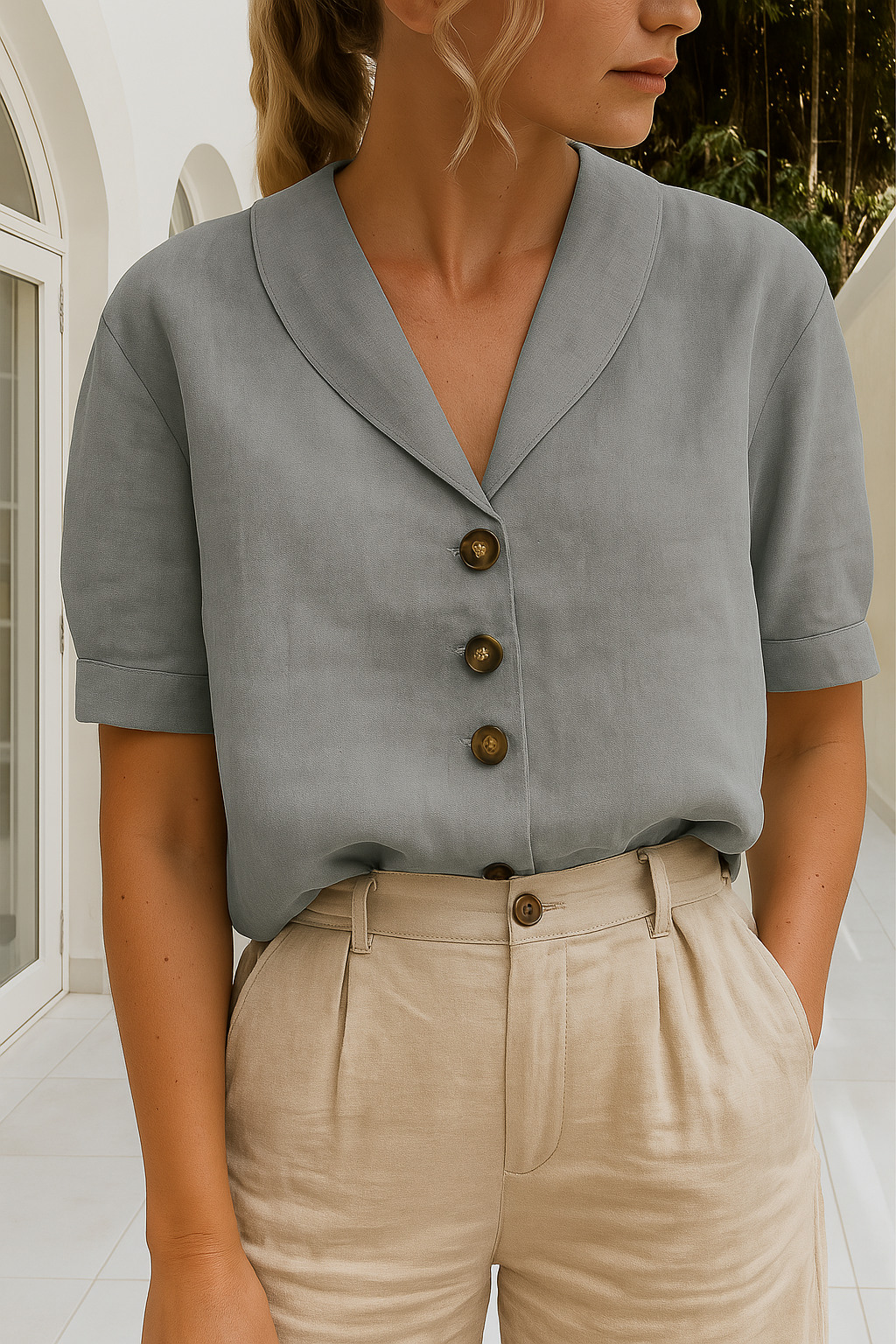 Evelinda - Elegant Casual Blouse