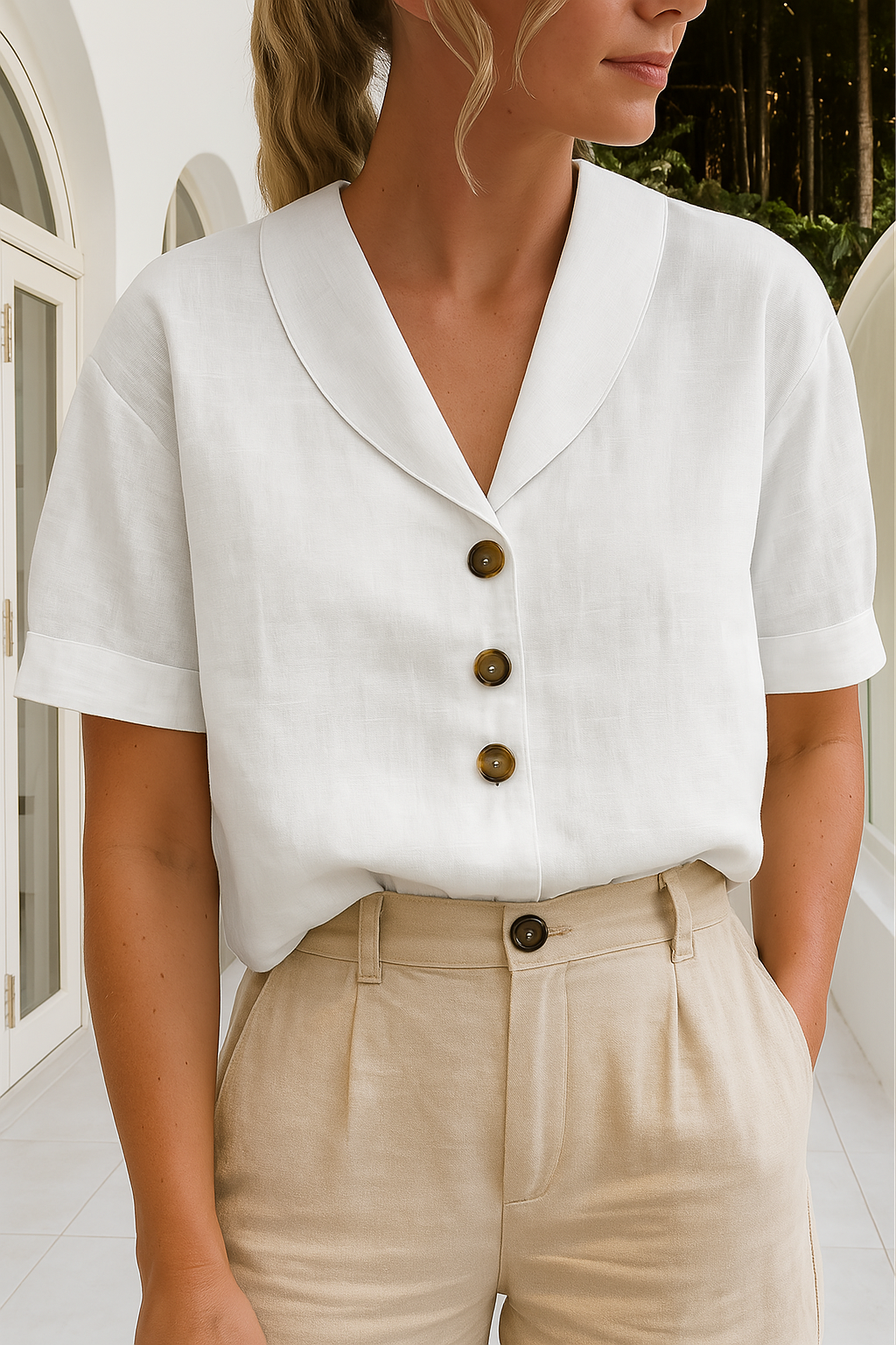 Evelinda - Elegant Casual Blouse
