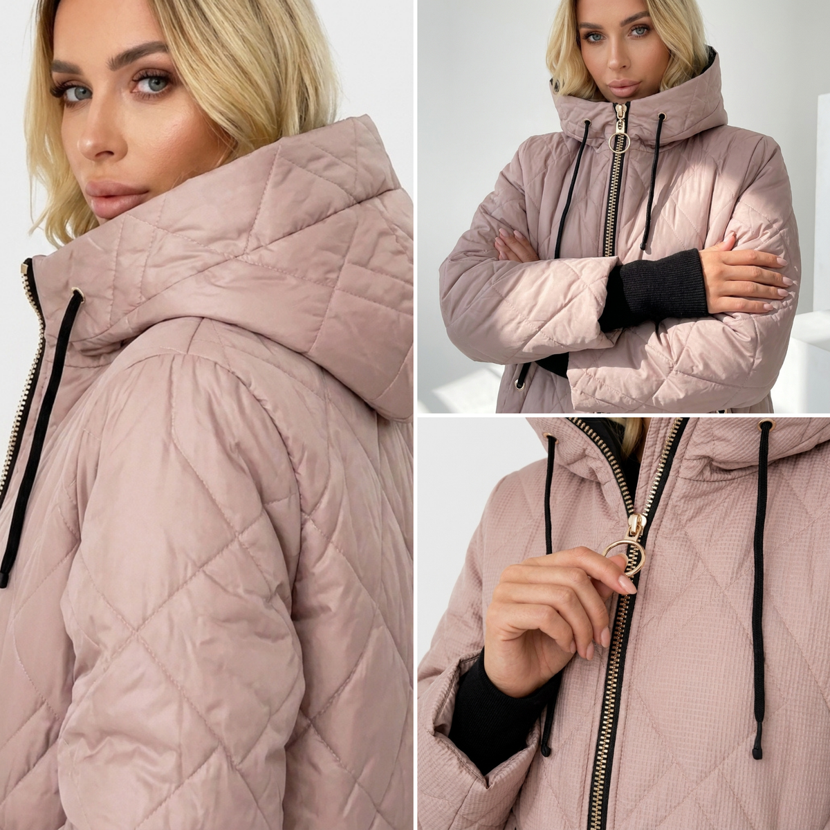 Delianne Quilted Hooded Jacket