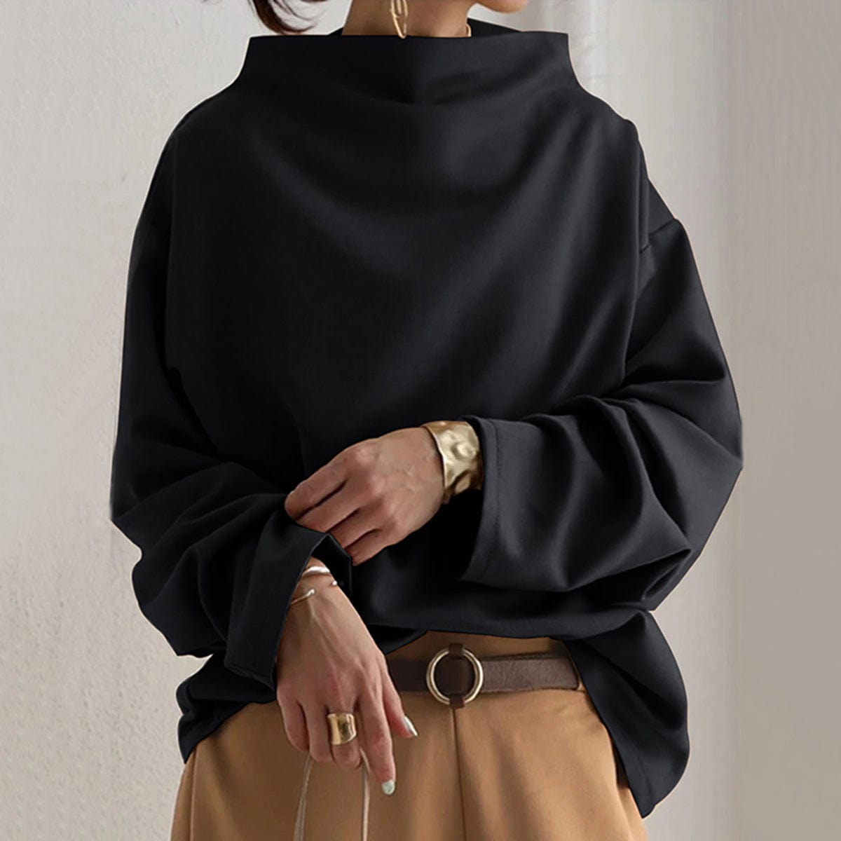 Wanda | High-Neck Soft Knit Top