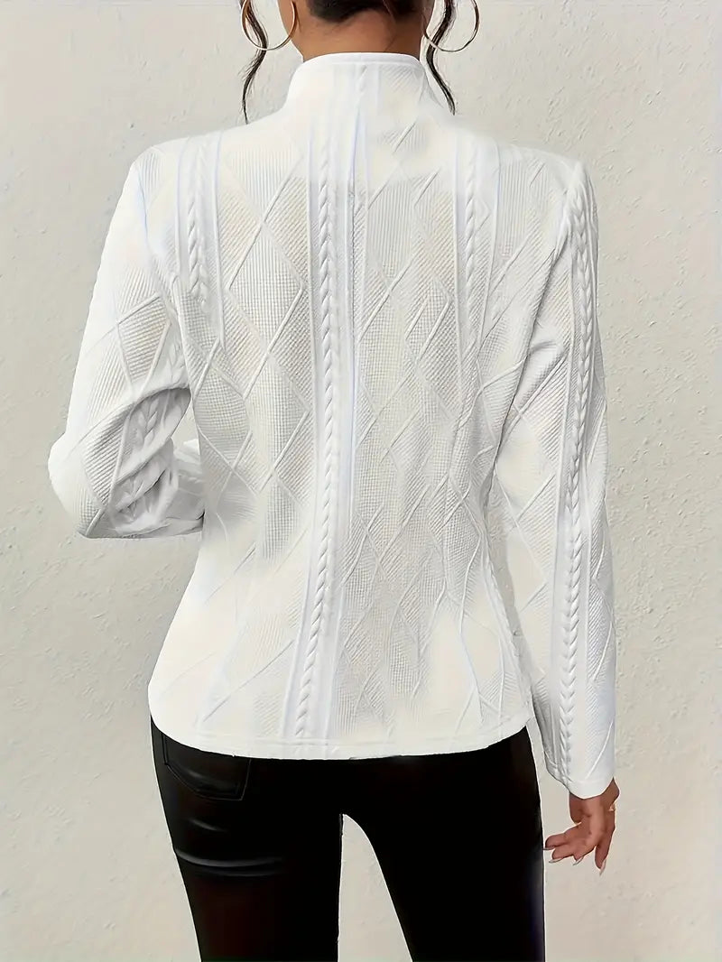 Mars™ | Blazer with embroidery and reverse collar