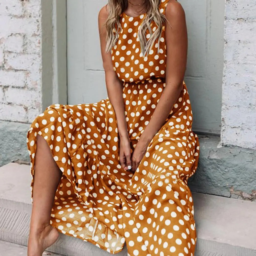 Capri Dotted Maxi Dress