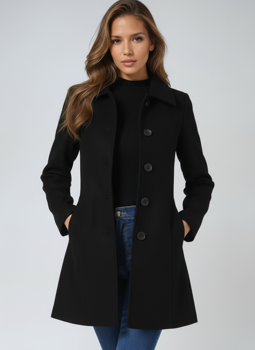 Birgitta - Women’s Winter Coat with One Button