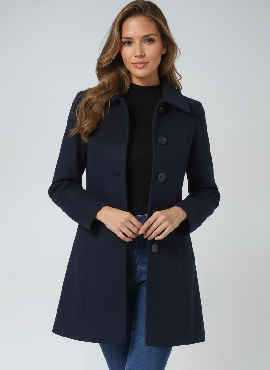 Birgitta - Women’s Winter Coat with One Button