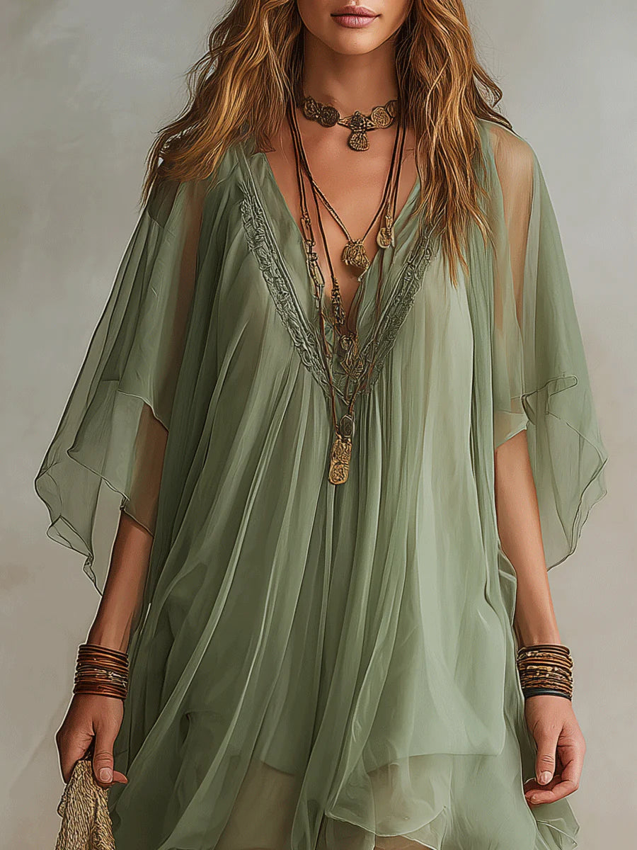 Eden | Sheer Flow Tunic Dress
