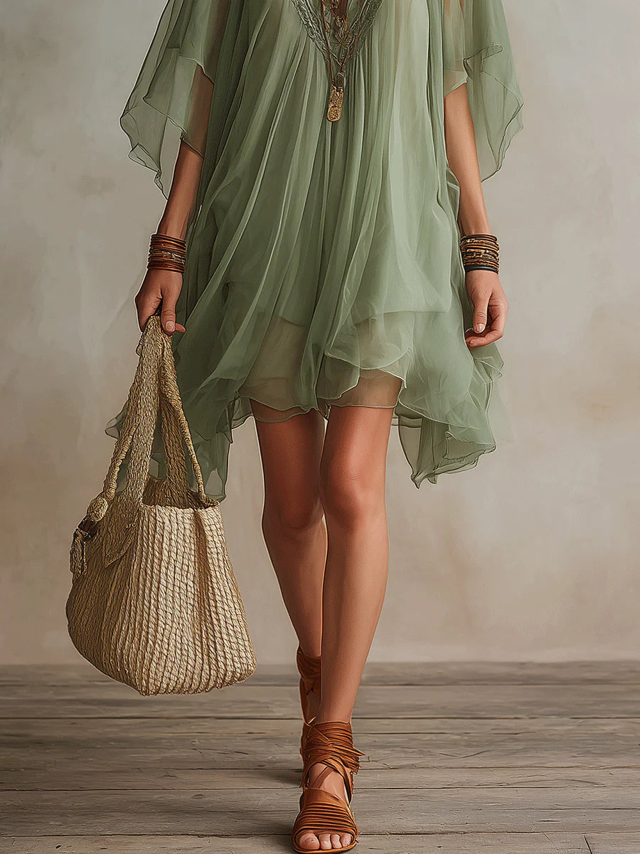 Eden | Sheer Flow Tunic Dress
