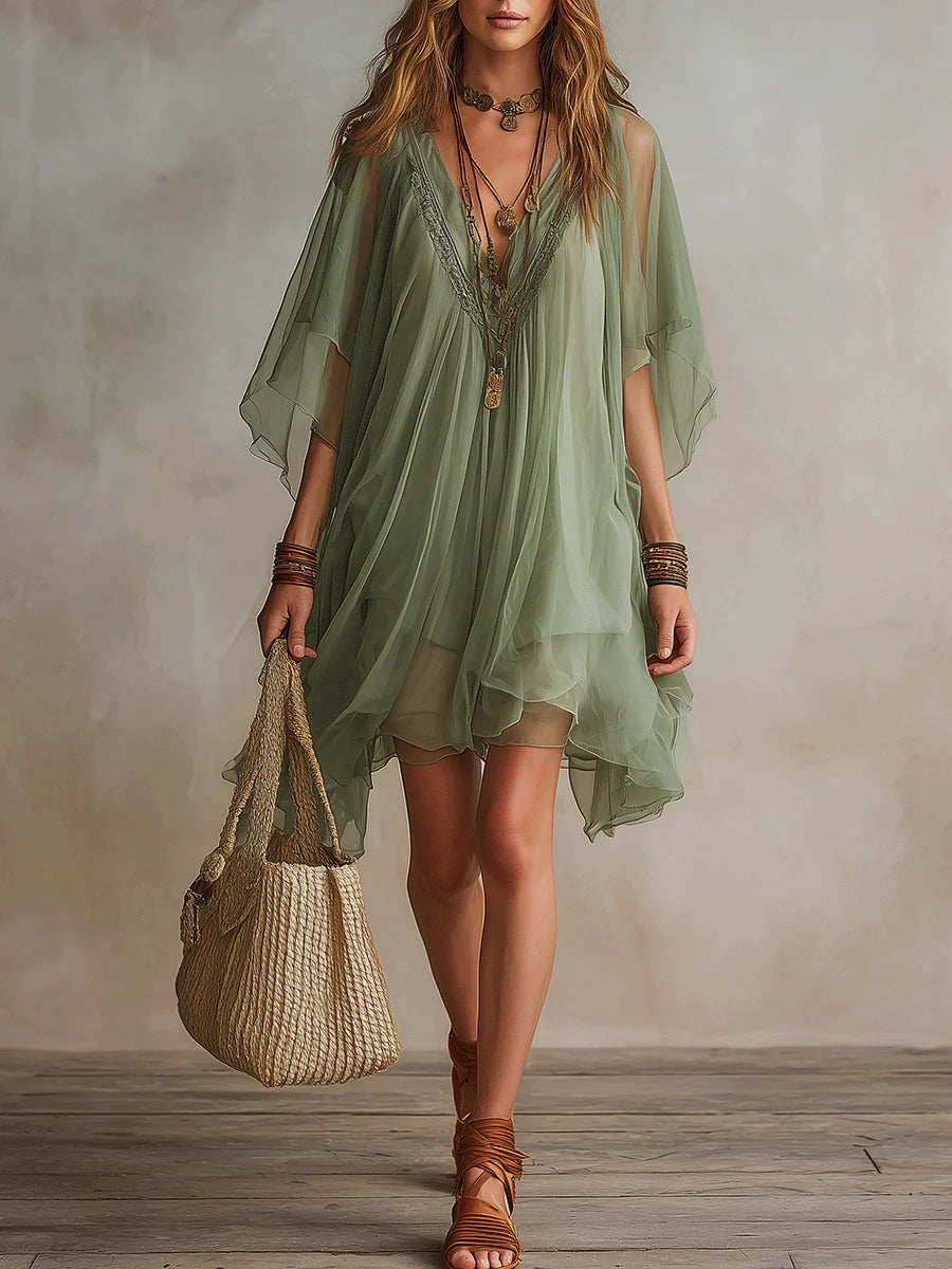 Eden | Sheer Flow Tunic Dress