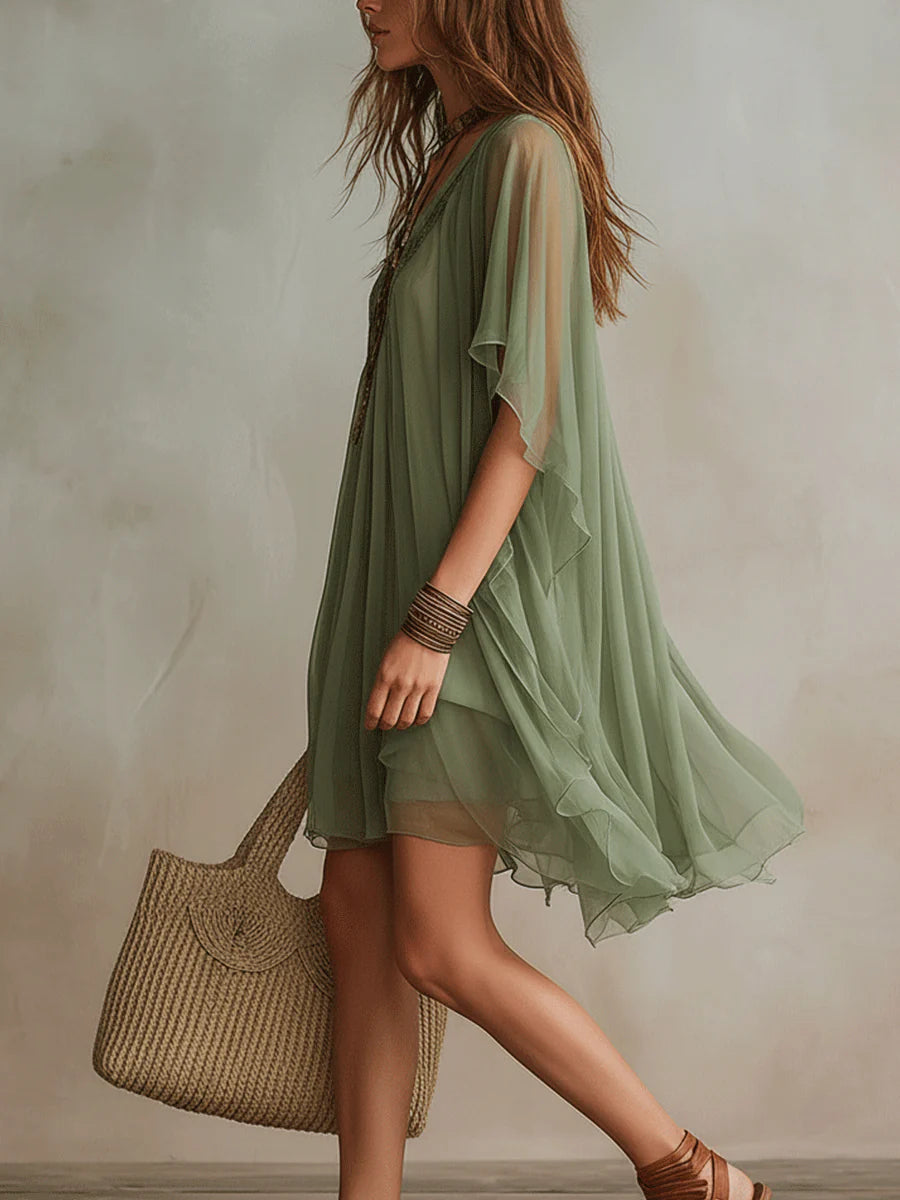 Eden | Sheer Flow Tunic Dress