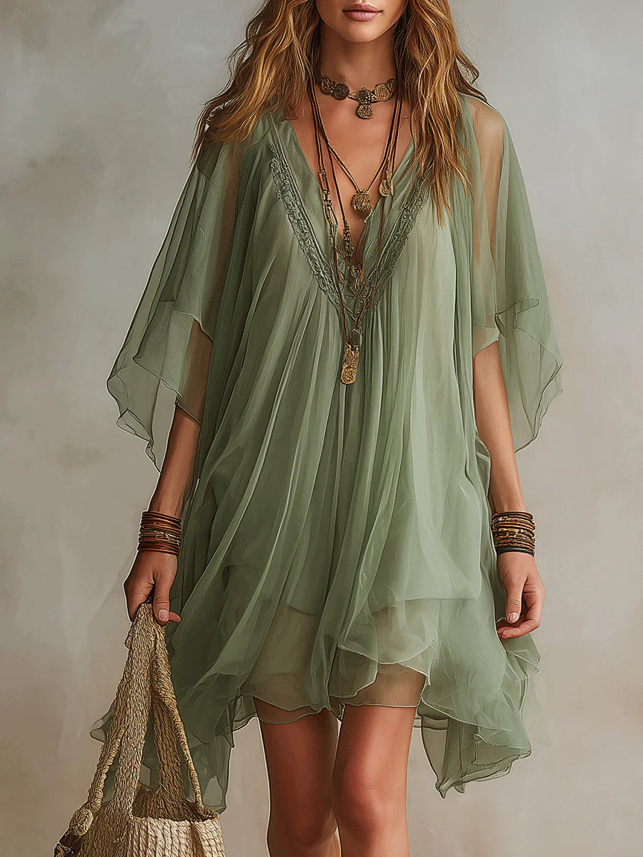 Eden | Sheer Flow Tunic Dress