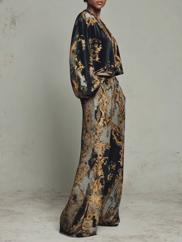 Isabella™ | Baroque Floral Two-Piece Set