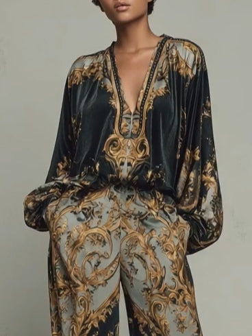 Isabella™ | Baroque Floral Two-Piece Set