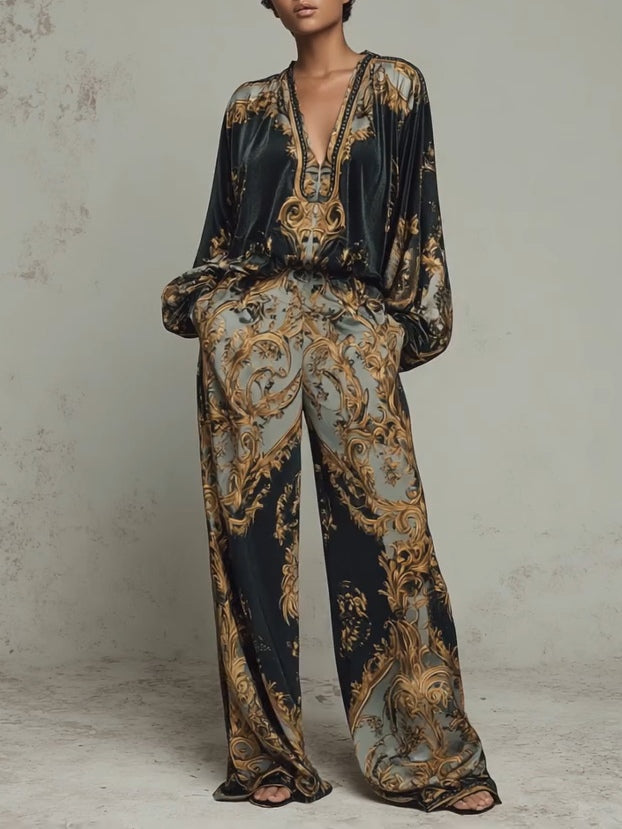 Isabella™ | Baroque Floral Two-Piece Set