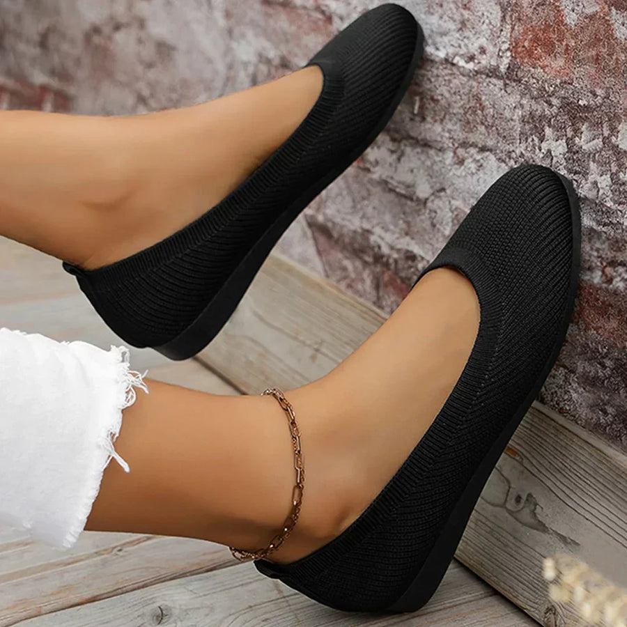 GRACE – COMFY KNIT BALLET FLATS