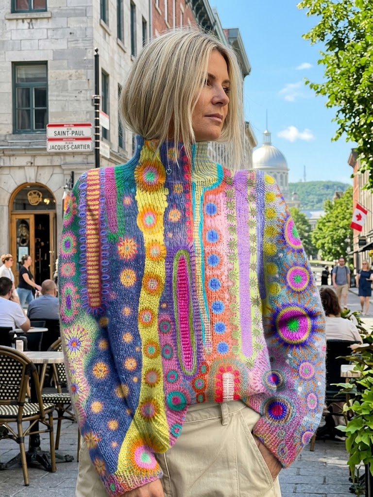 Daphne - Colorful Knit Turtleneck Sweater