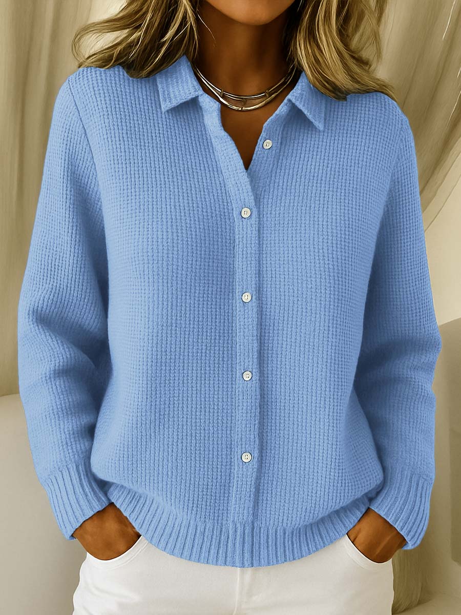 ELAINE – CLASSIC KNIT BUTTON CARDIGAN