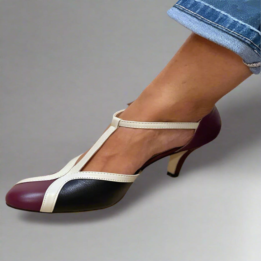 Theresa | Elegant T-Strap Heels for All-Day Comfort