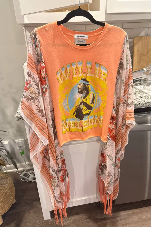 SIENNA – VINTAGE WESTERN GRAPHIC KIMONO TOP