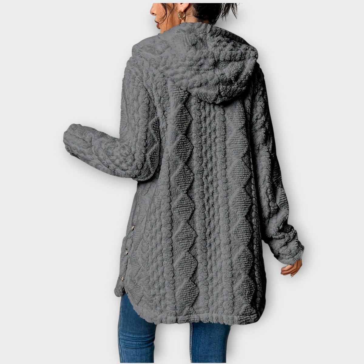 Elsie | Textured Winter Hoodie Jacket