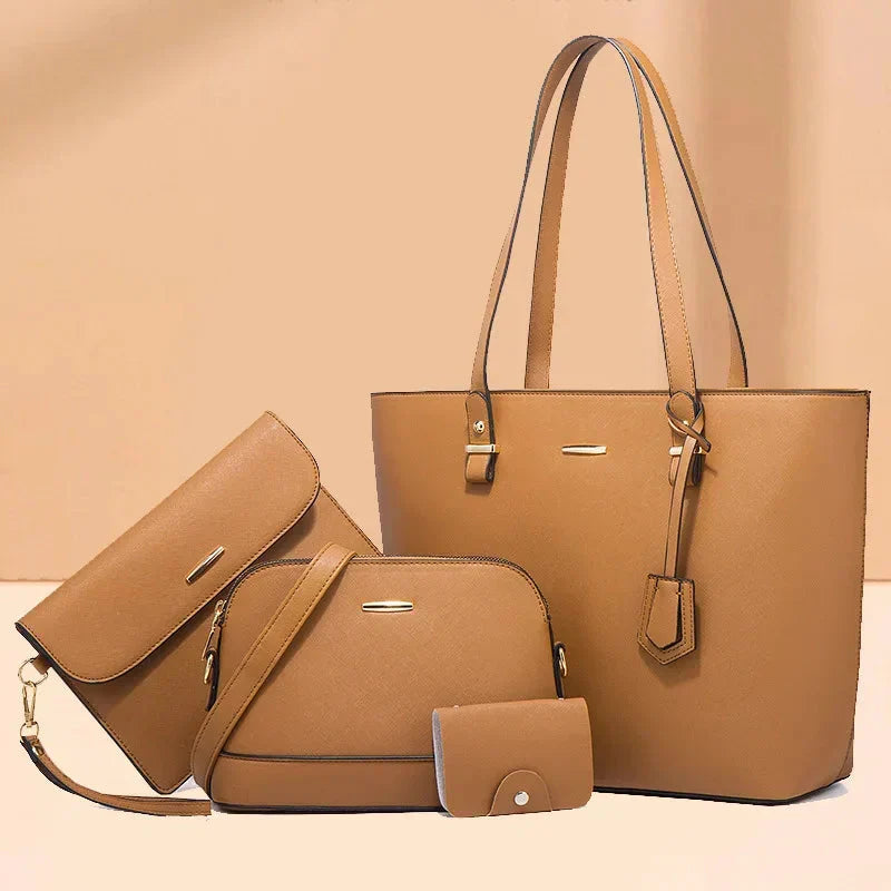 3-Piece Leather Handbag & Shoulder Bag Set
