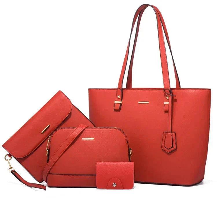 3-Piece Leather Handbag & Shoulder Bag Set