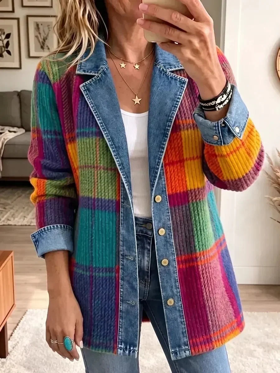 Maribel™ Vintage Plaid Quilted Jacket