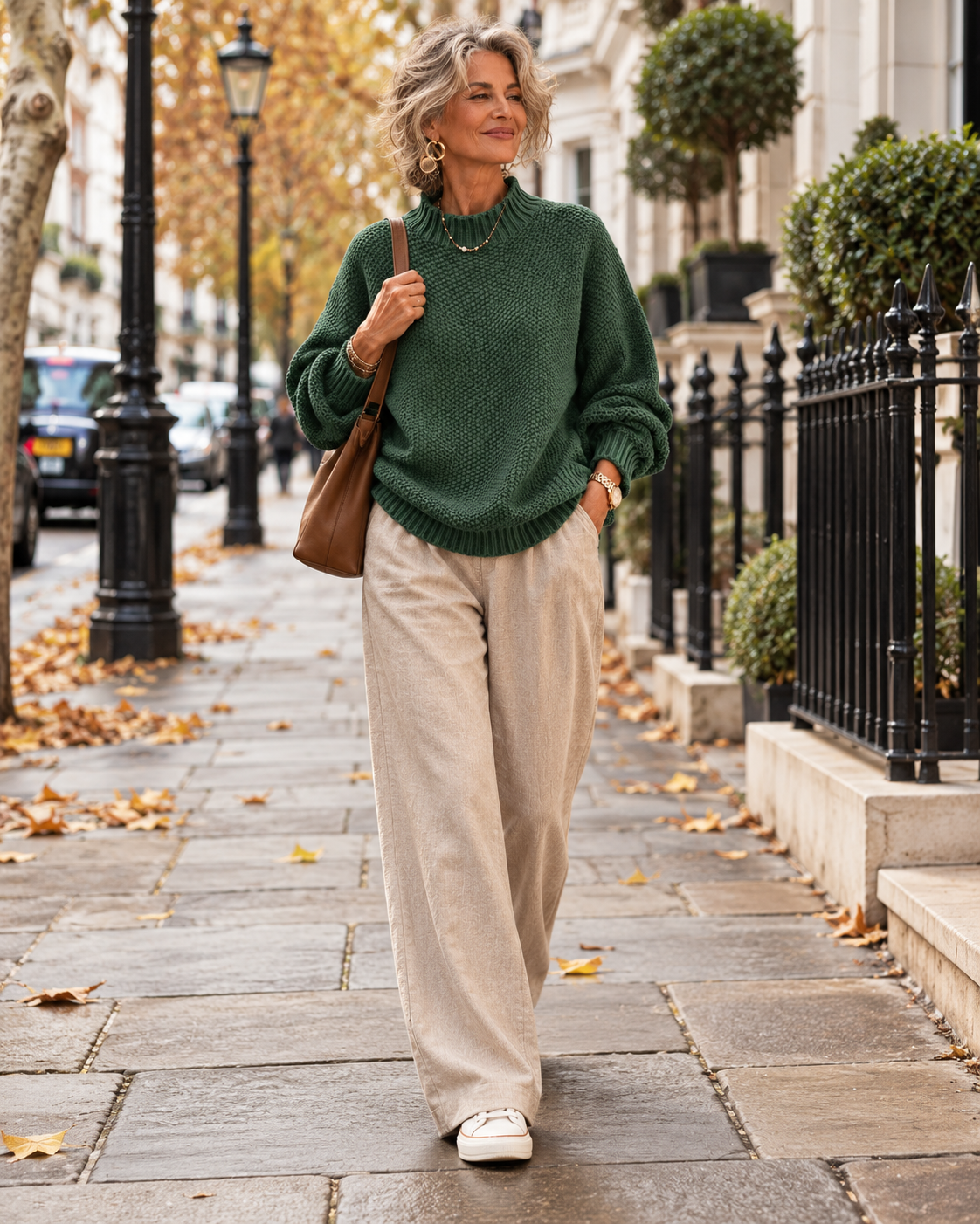 Oriane Textured High-Neck Jumper