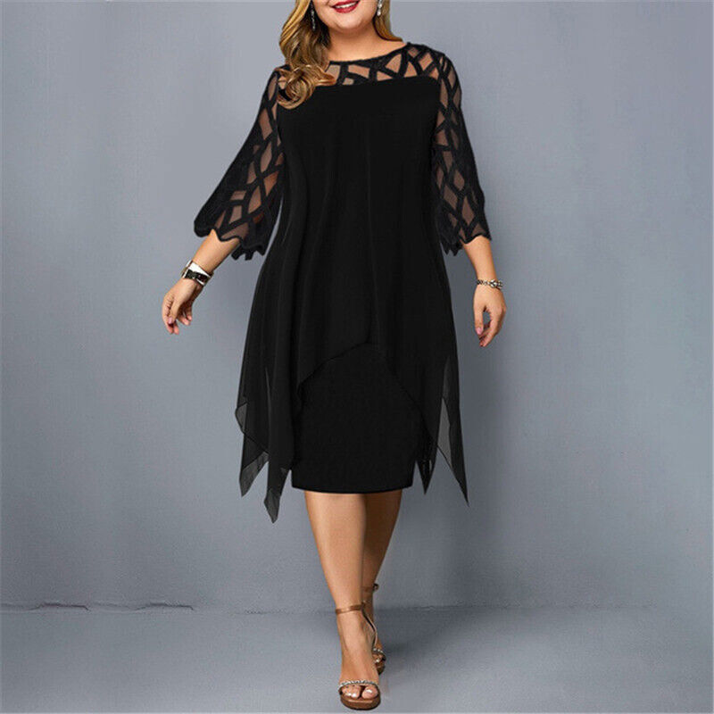 Kirsty | Elegant Plus Size Midi Dress for Modern Women